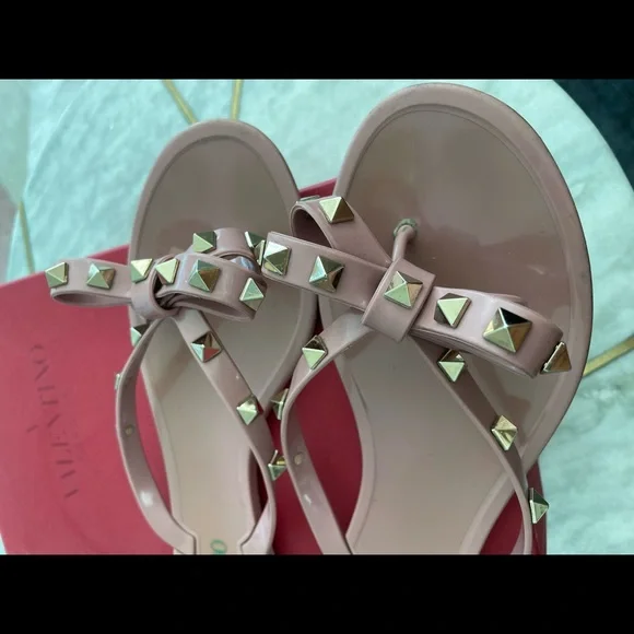 Valentino Rockstud Thong Flip Flops (Size 37) - Picture 6 of 8